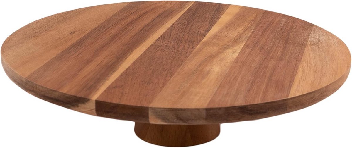 Acaciahout Cakekom 28 cm - Houten Cakehouder met Basis voor Taarten en Gebak