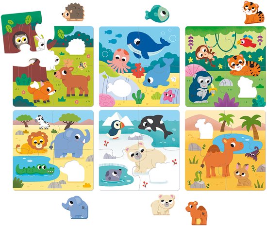 Jumbo - Goula - 6 Habitat Puzzle - Educatief Spel van Merkloos — afbeelding 3