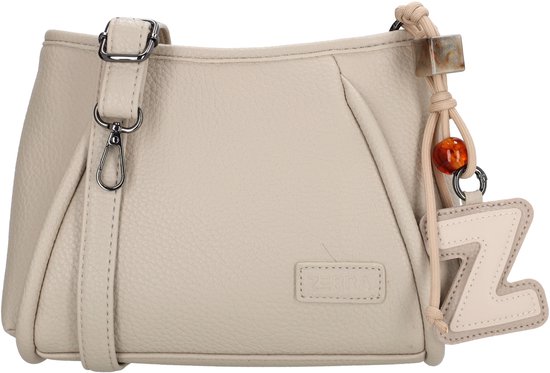 Zebra Trends Sofie Crossbodytas - Verstelbare Schouderband - Telefoonvak - Ritsvak - Bag Charm - Damestas - Crème