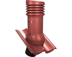 Ventilatie Doorvoer Dakpannen DN150 voor Braas, Nelskamp, IBF en Prodach Dakpannen - RAL 3009 Rood