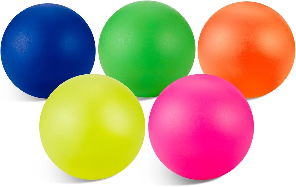 5 Stuks Strandballen Vervanging - Geschikt voor Beach Tennis, Paddlebal & Strandspellen - Diverse Kleuren