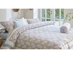 Pip Studio Kairi Bloom dekbedovertrek - Lits-Jumeaux - 240 x 200/220 cm - Licht blauw