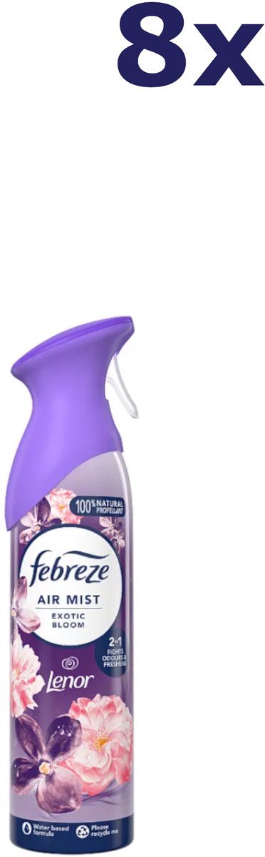 8x Febreze luchtverfrisser 185ml Exotic Bloom