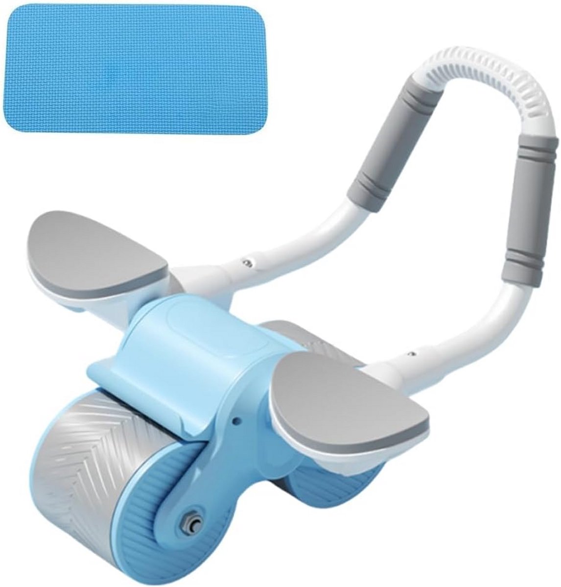 Automatische Abdominal Wheel Buikspierroller met Dubbele Wielen en Elleboogsteunen - Core Trainer voor Beginners - Stille en Stabiele Buikspieroefeningen - Home Fitness Apparaat
