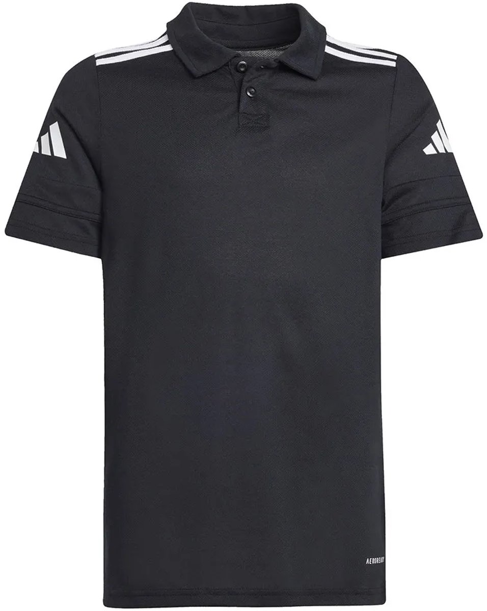 Adidas Squadra 25 Cotton Korte Mouw Poloshirt 11-12 Years Jongens Meisjes Zwart