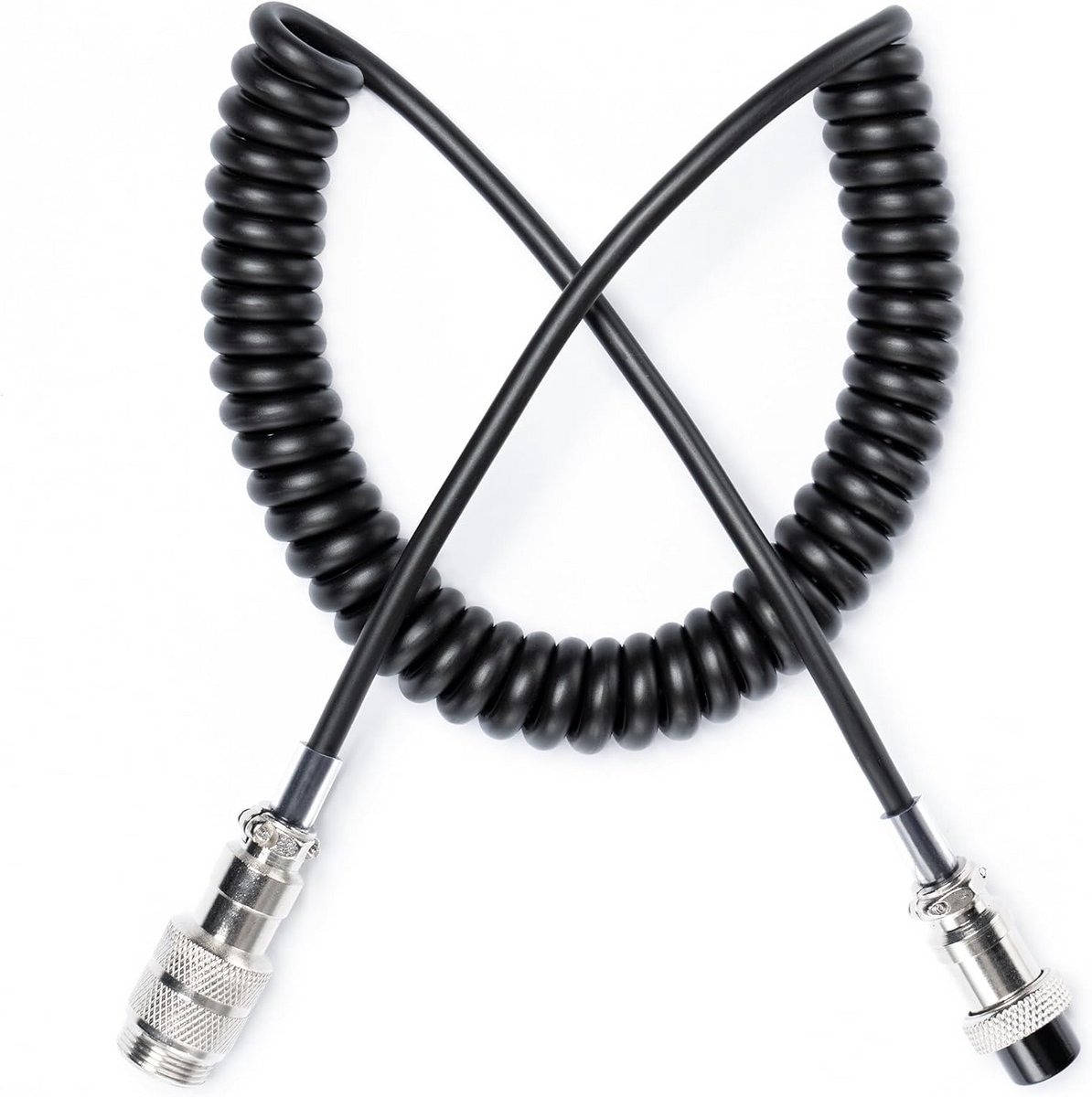 Verlengsnoer Microfoon 4-pins 1.8 Meter - Gekruld voor CB HAM Radio Communicatie