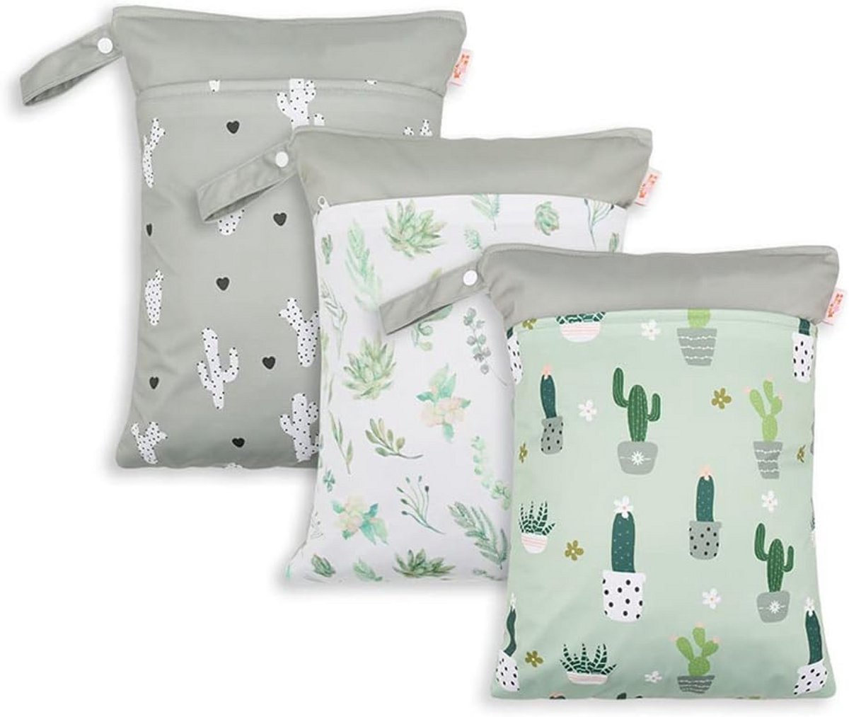 Set van 3 Grote Waterdichte Luiertassen voor Baby's en Opslag