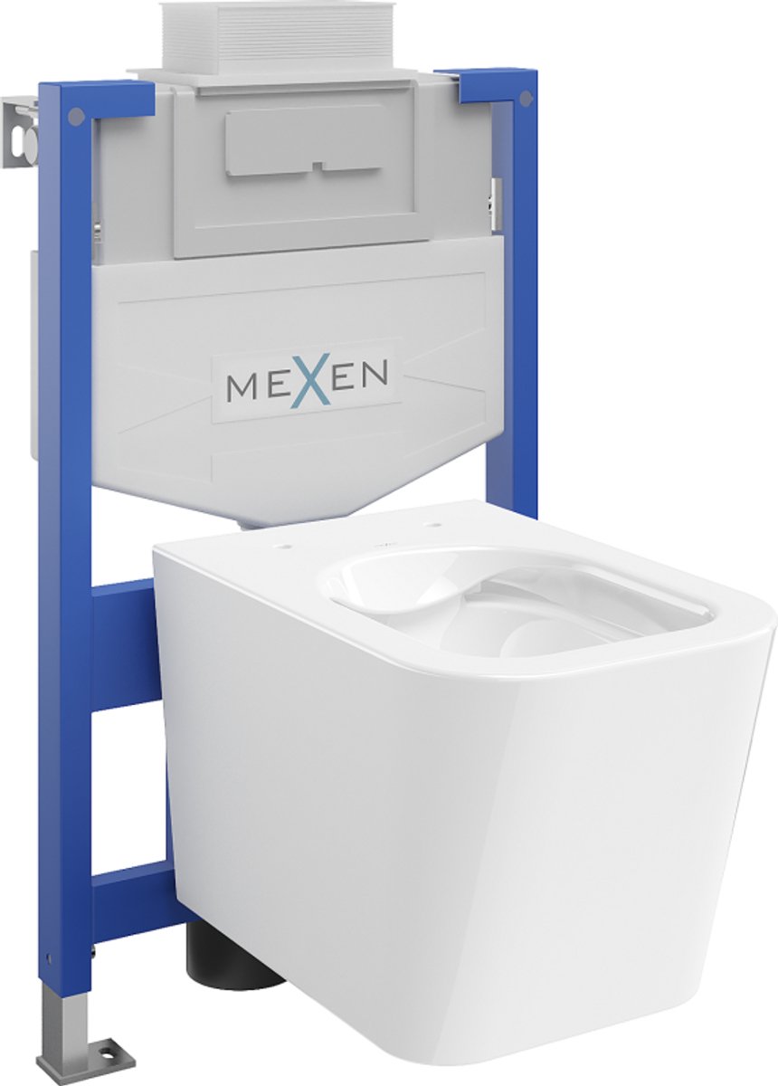 Mexen inbouwset WC frame Fenix XS-U met WC-pot Teo, wit glans - 6853385XX00