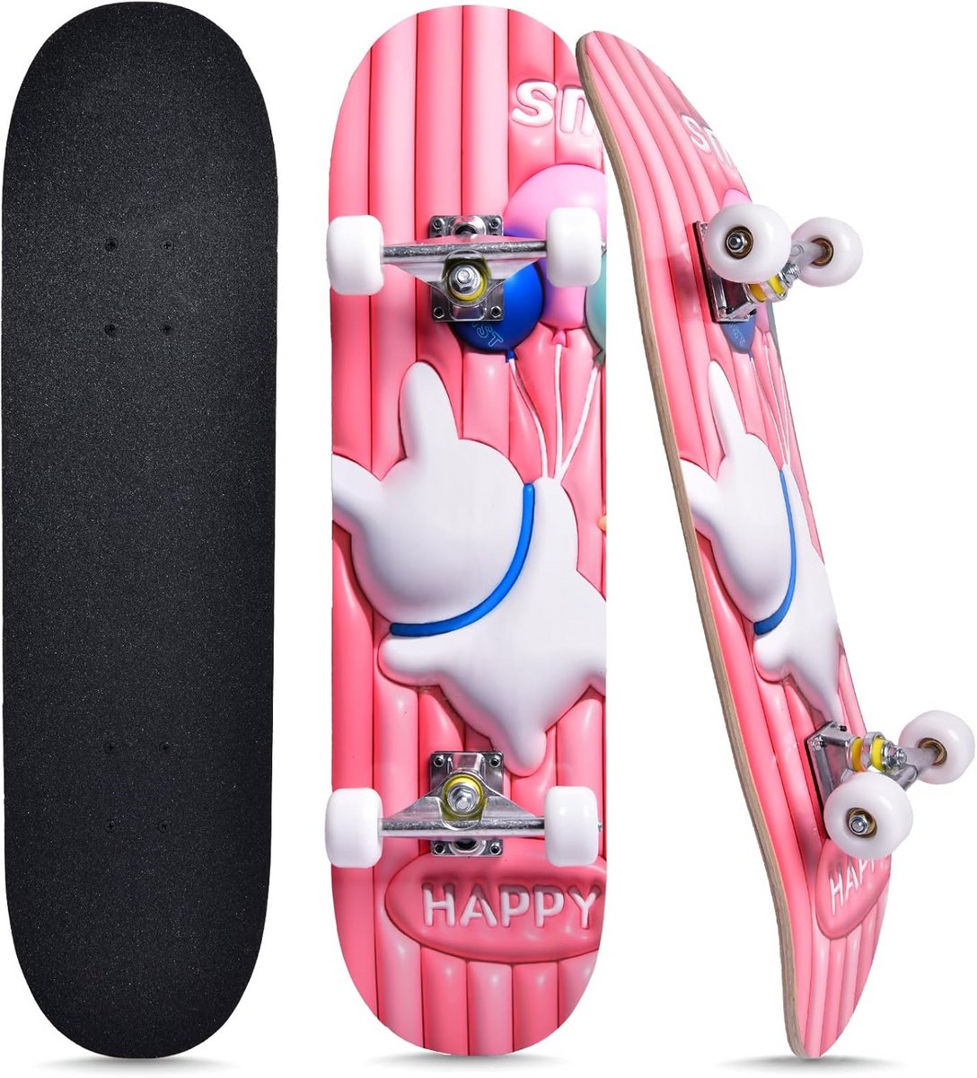 Beginners Skateboard Compleet - 70 cm Houten Skateboard voor Kinderen, Jongens, Meisjes en Volwassenen