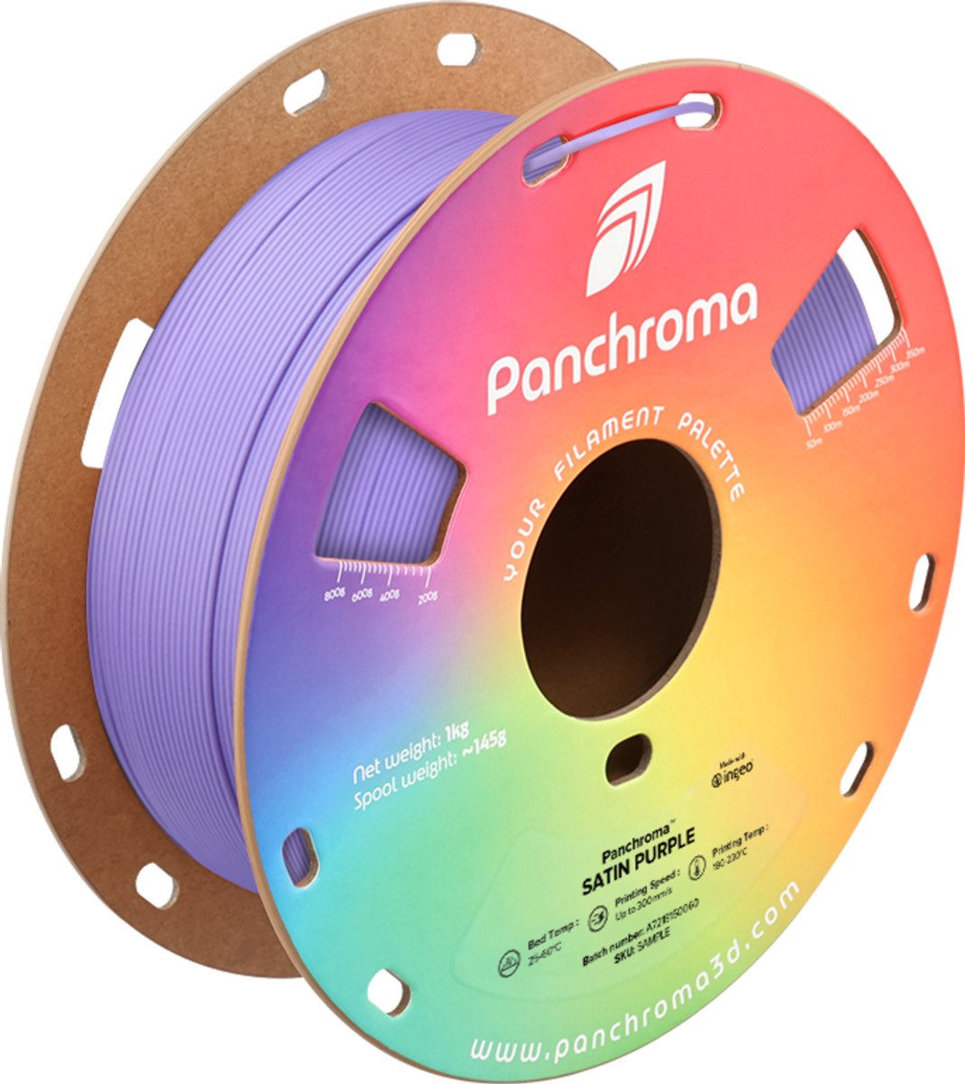 PLA SATIN 1,75mm Paars 1kg POLYMAKER PANCHROMA 3D FILAMENT