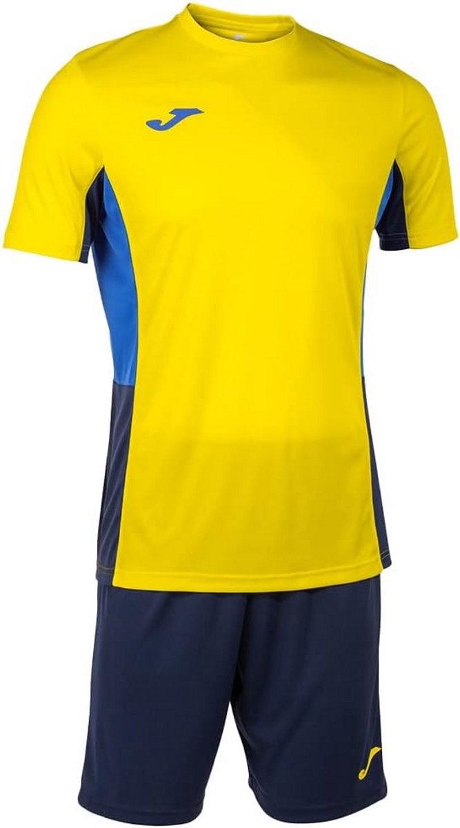 Voetbal Trainingsset Heren en Jongens - Ademend T-shirt en Korte Broek Blauw