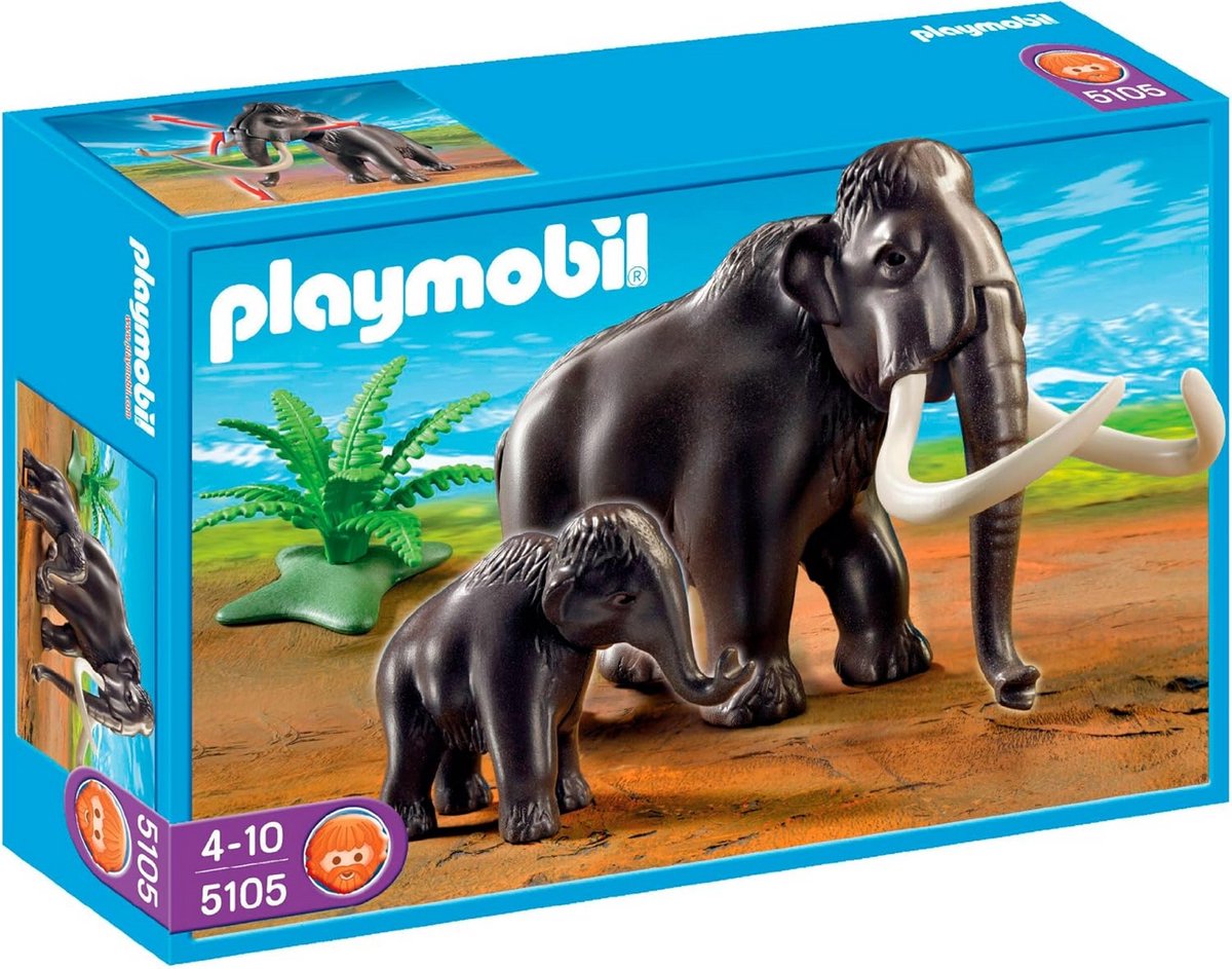 Speelgoed Mammoet met Baby - Prehistorisch Dierenfiguur voor Kinderen