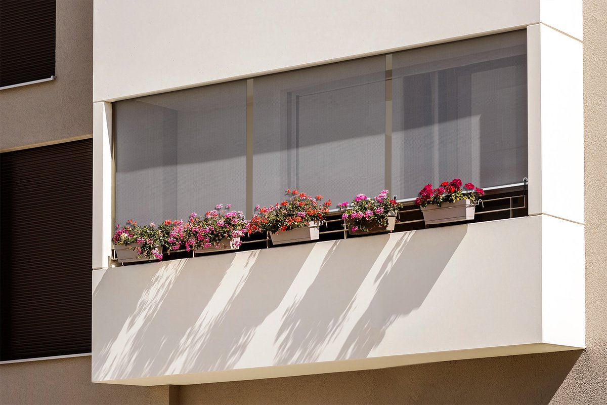 Coloray Buitenrolgordijn - Licht koelgrijs Zonwerend Gordijn - 40x180 cm - Windscherm Balkon - UV-Bescherming Buiten - Buitenjaloezie - Zonnescherm Verticaal - Privacy Scherm Terras - Zonwering Balkon