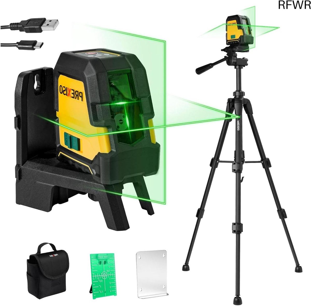 Kruislijnlaser met Statief - Bouwlaser - Lijnlaser Zelfnivellerend - Meetgereedschap
