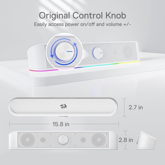 Soundbar PC - Speaker Computer - Plug & Play - 10W - Geluid van Merkloos — afbeelding 5
