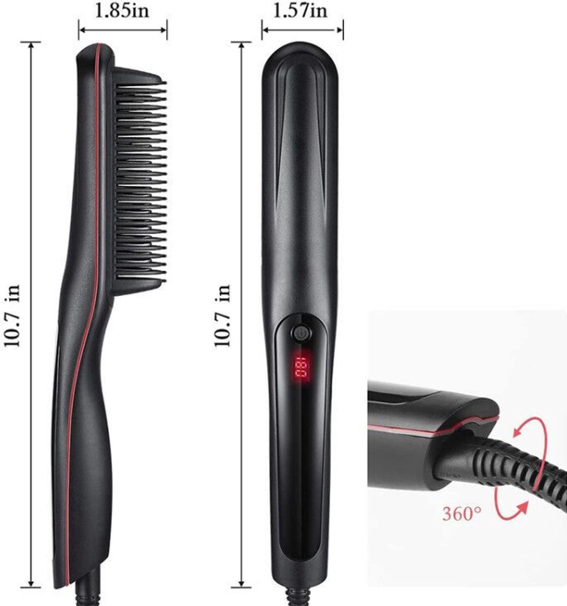 Stroom Commerce Draadloze Stijlborstel met Snel Verwarmen - afbeelding 2