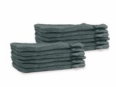 Eleganzzz Washandjes - Set van 12 - Washand 16x21cm - 420 gr/m2 - 100% Katoen - olive green
