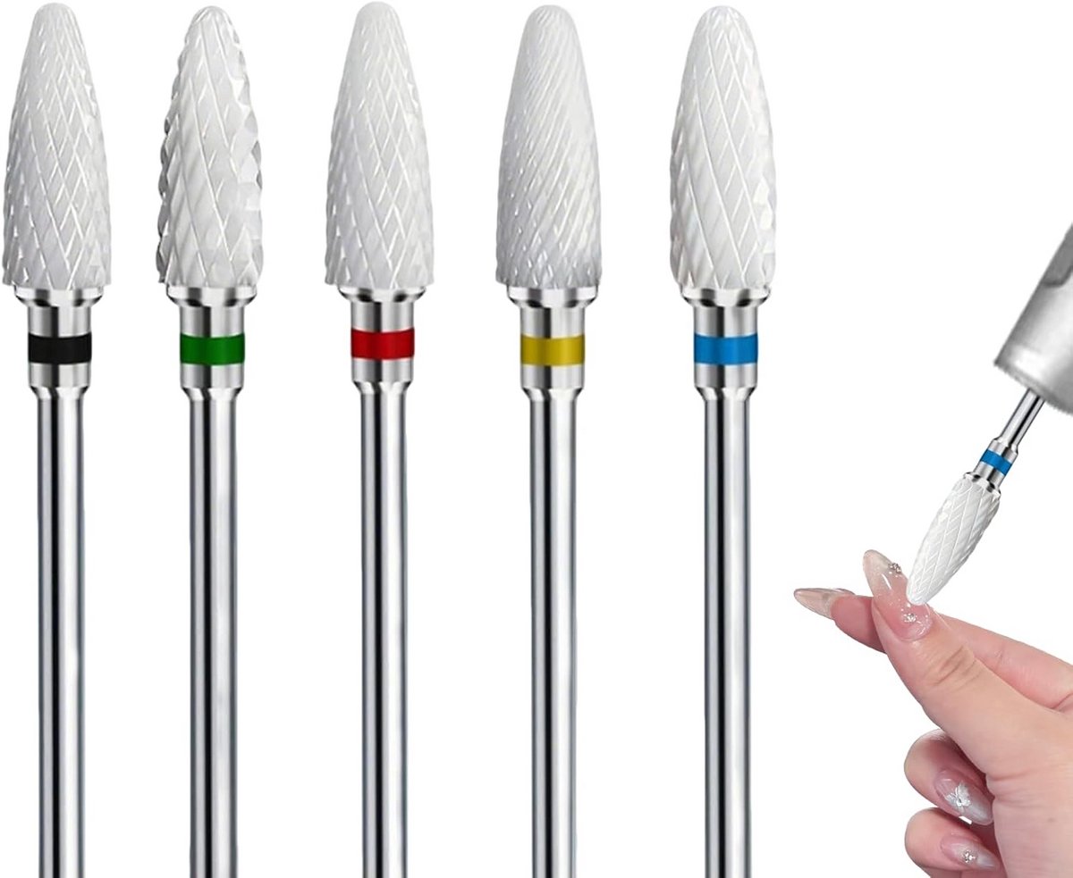 5 Delige Set Keramische Opzetstukken voor Elektrische Nagelfrees