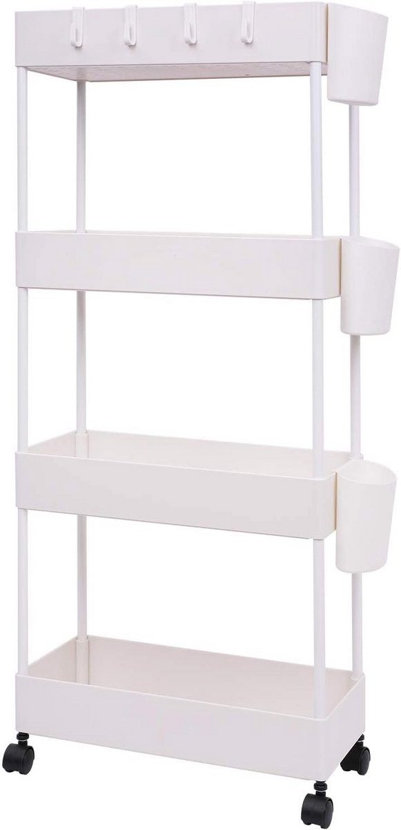 Keukenkast - Magnetronkast Keuken - Trolley op Wieltjes - Opbergen