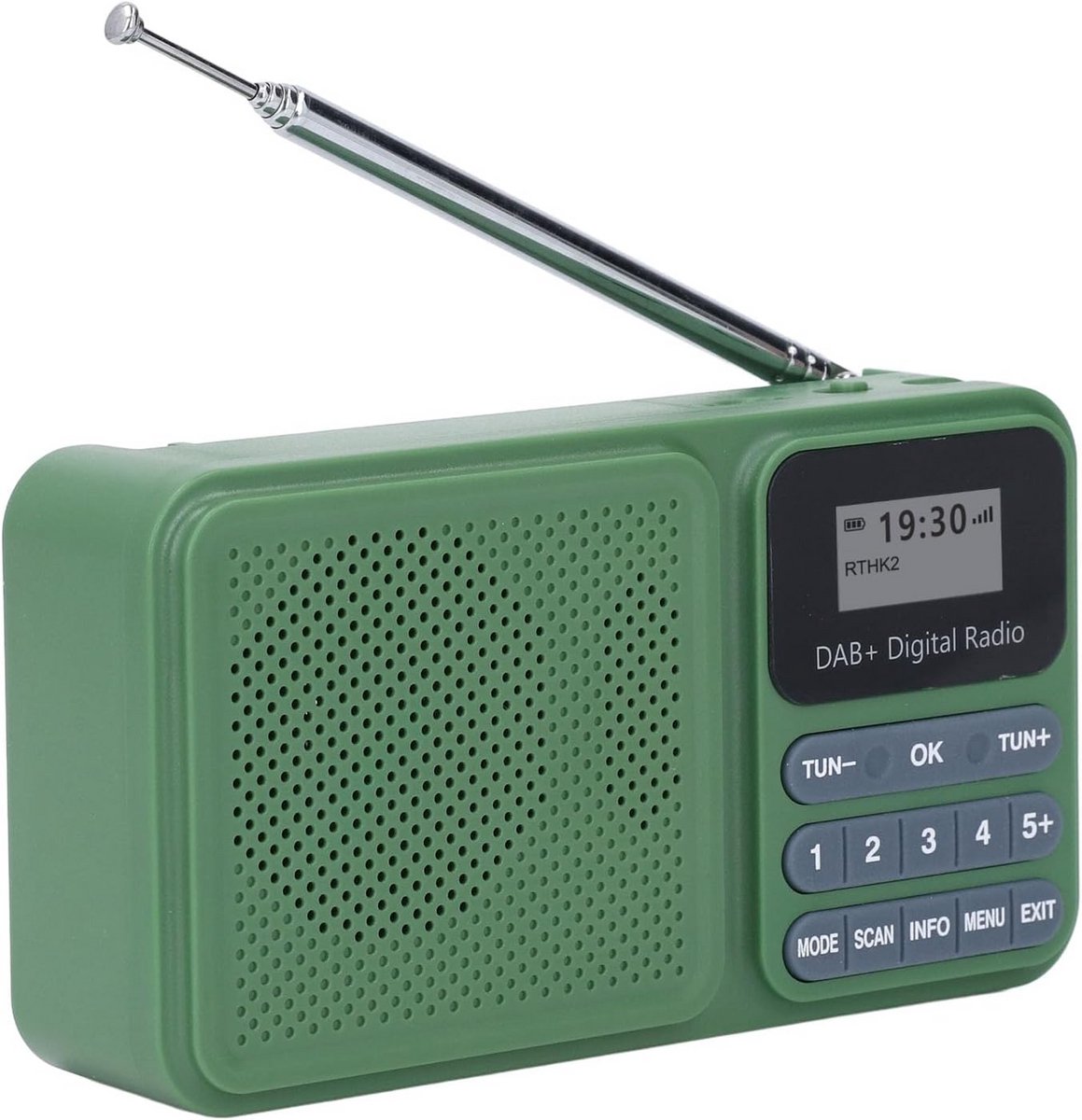 Draagbare DAB+ Radio met Bluetooth Speaker en Oplaadbare Batterij