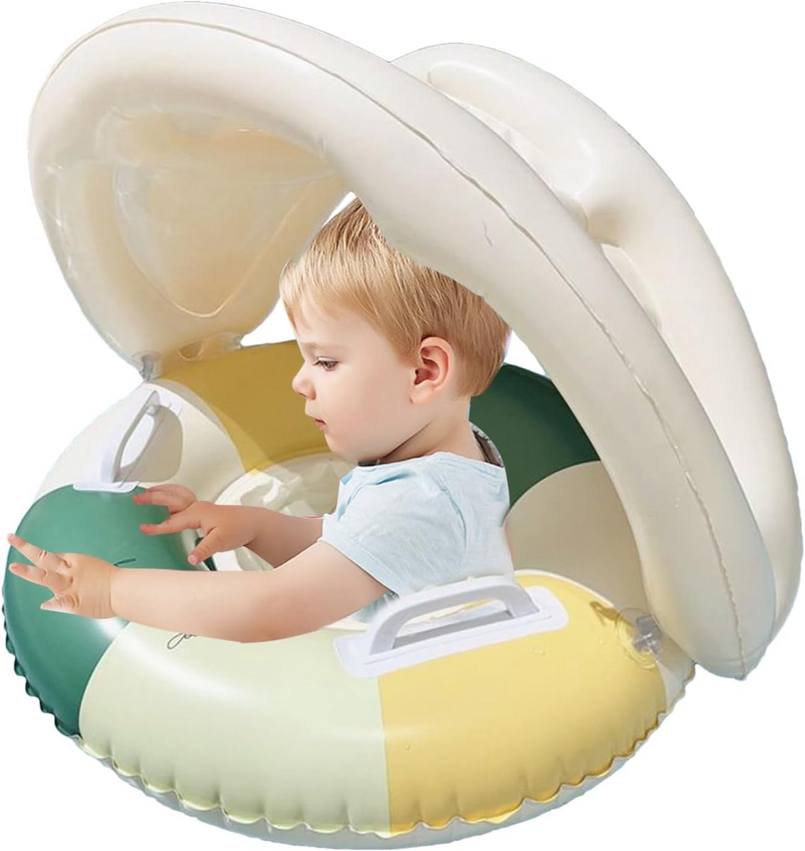 Baby Zwemring met Veiligheidszitting en UV-bestendig Zonnedak