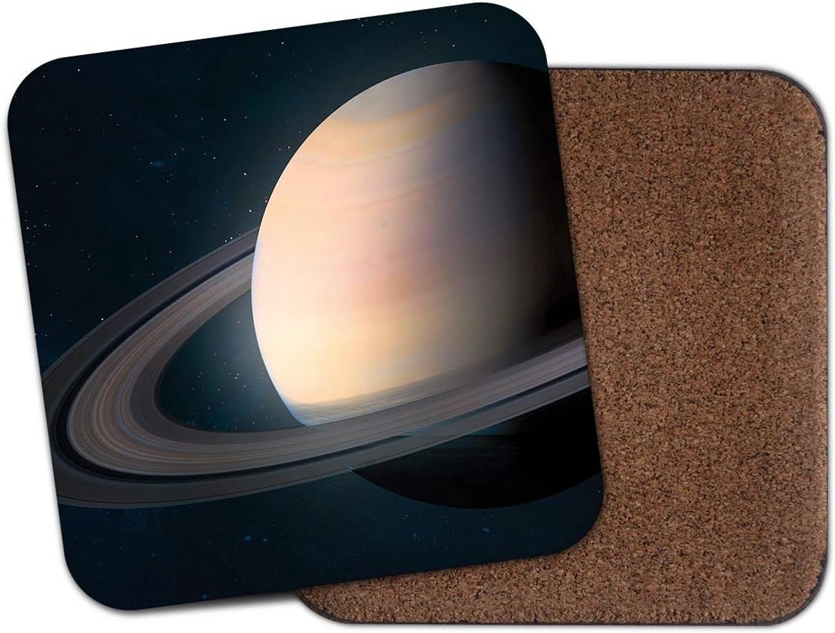 Coaster met Saturnus Planeet Design - Uniek Cadeau voor Ruimte Liefhebbers