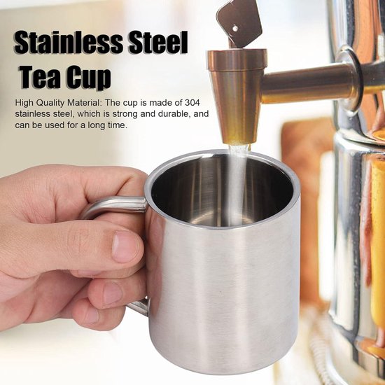 LAMBDA COFFEE Roestvrijstalen Thermobeker - 2x 360 Ml - Dubbelwandig - Met Handvat - Vaatwasserbestendig - Groen - Voor Camping En Outdoor