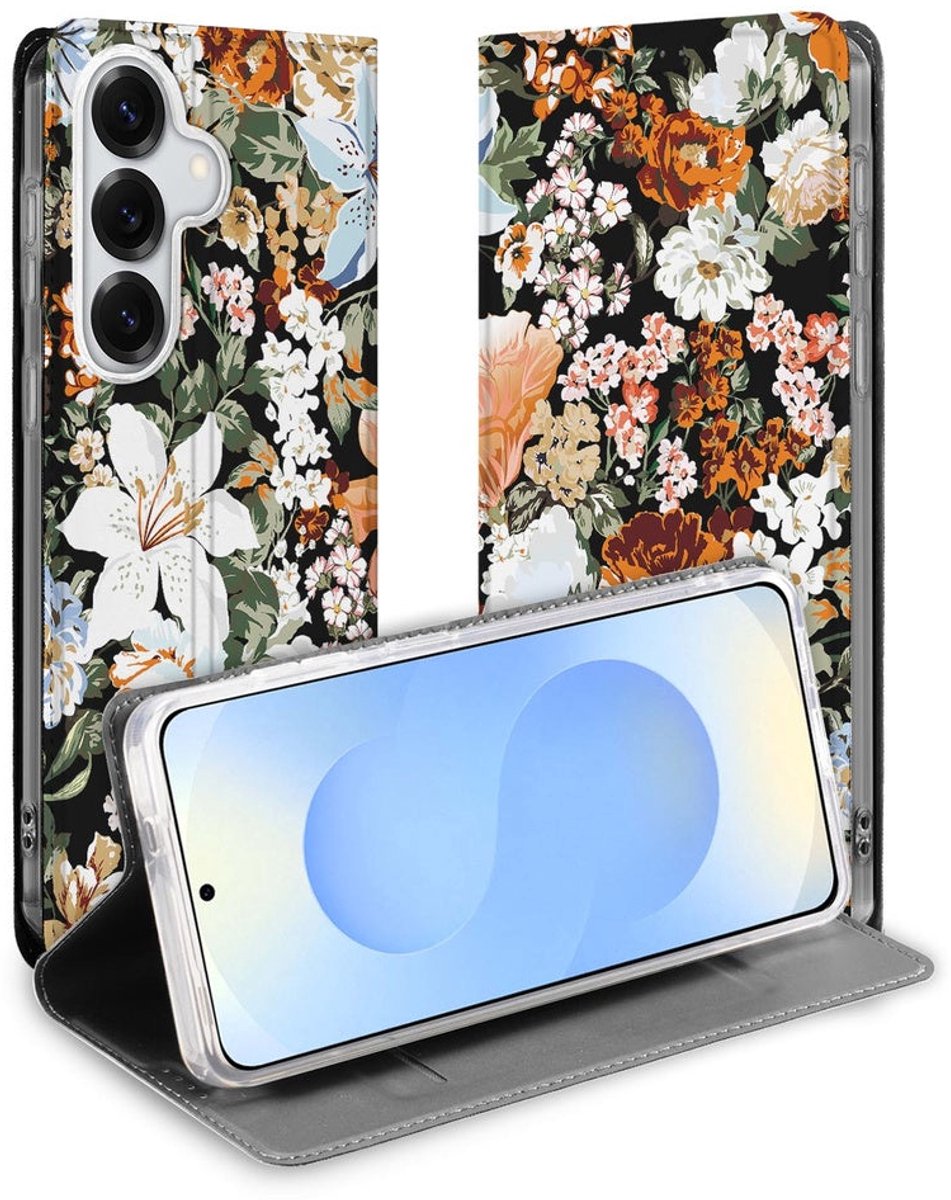 Samsung Galaxy S26 Standcase Hoesje Dark Flowers