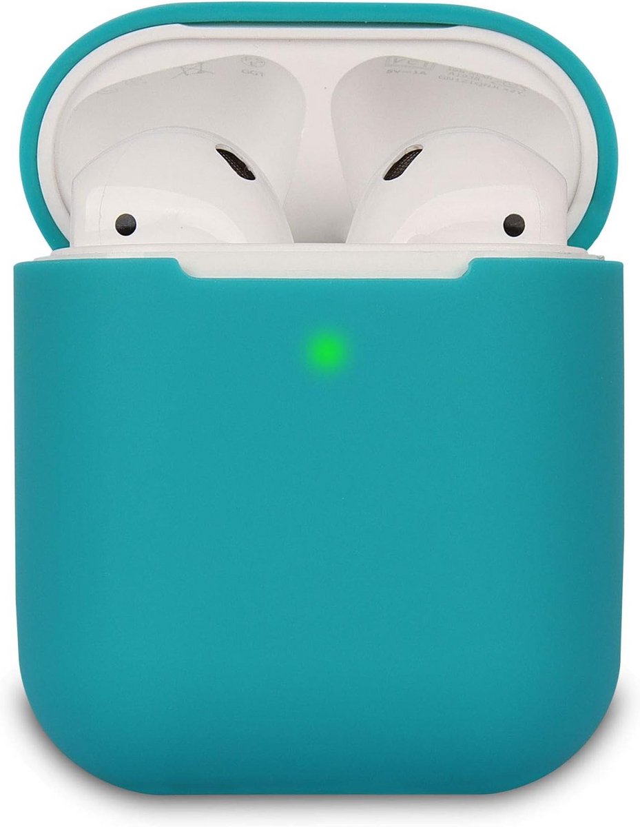 Rubuuste Silicone Beschermhoes voor AirPods 2 & 1 - Emerald Groen, Schokbestendig