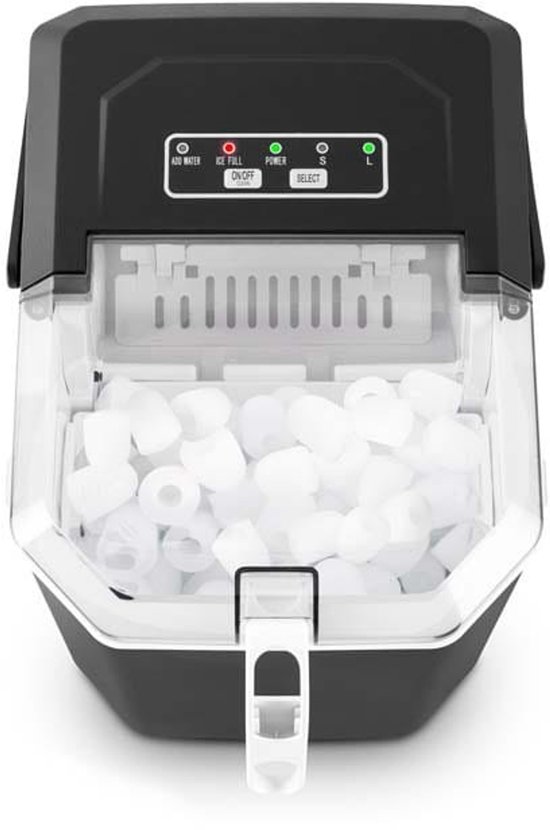 Kitchencook CUBEO BLACK - Ijsblokjesmachine - 12 kg/24u - 1.3 Liter - 2 Maten Ijsblokjes - Zwart van Merkloos — afbeelding 5