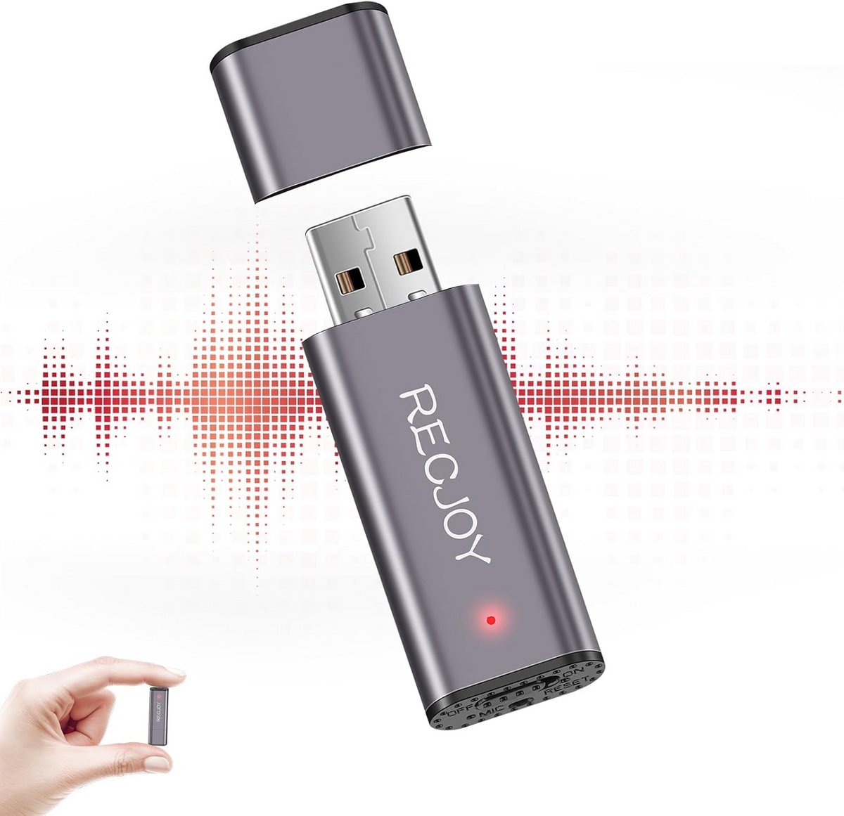 Draagbare Digitale Spraakrecorder 64GB met Grote Opnamecapaciteit
