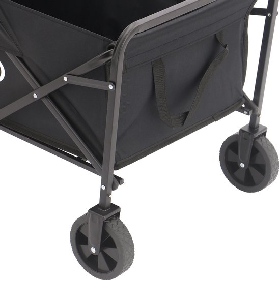 AXI SB120 Opvouwbare Bolderwagen - Zwart - Met Trekstang, Remmen en Hoes - 60 kg Draagvermogen - Eenvoudig mee te nemen - Metaal van Merkloos — afbeelding 3