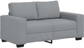 vidaXL - 2-zitsbank - 160x77x82 - cm - stof - lichtgrijs