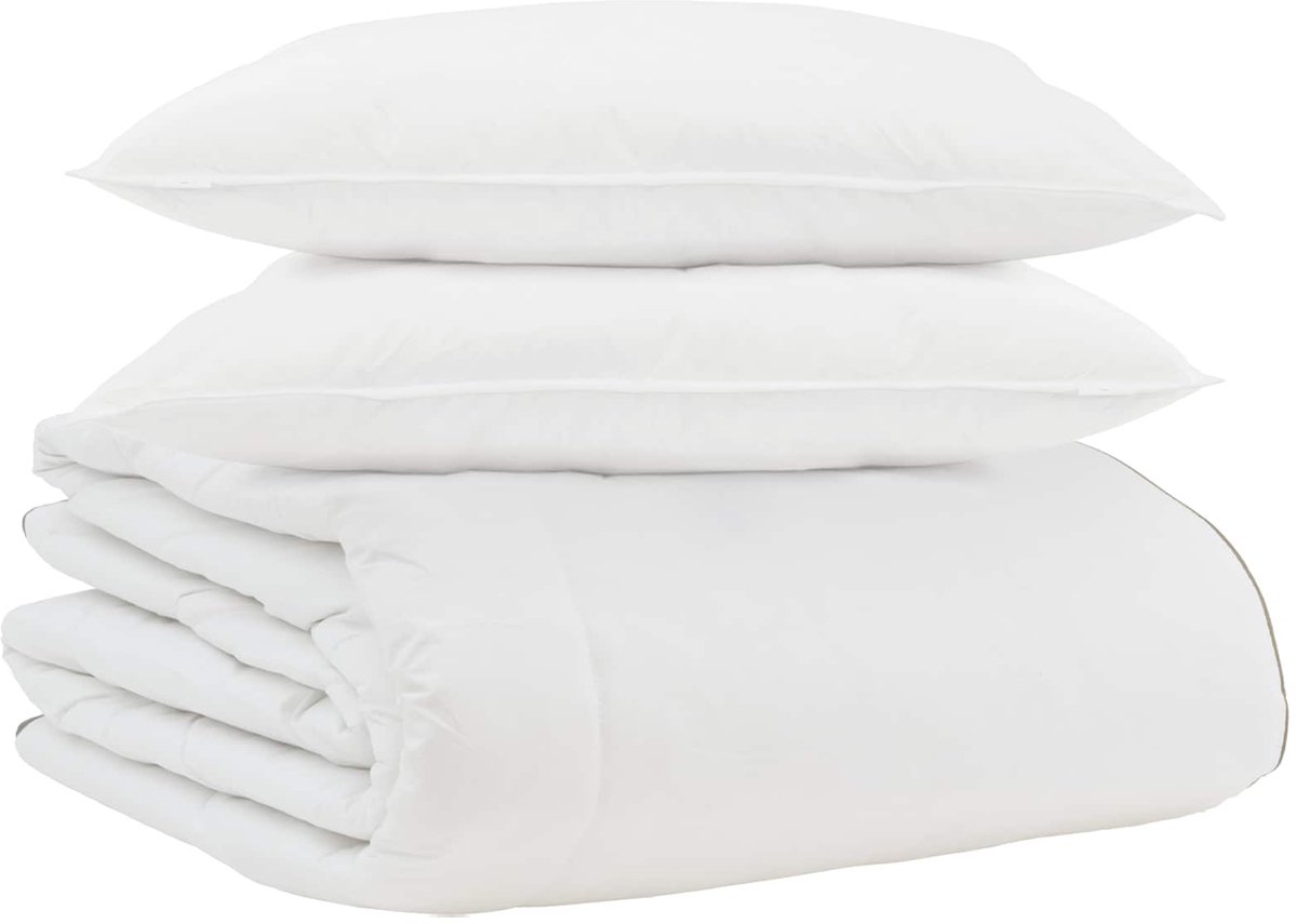 vidaXL - Winter - Duvet - met - kussen - 3 - pcs - Wit - Donsveer