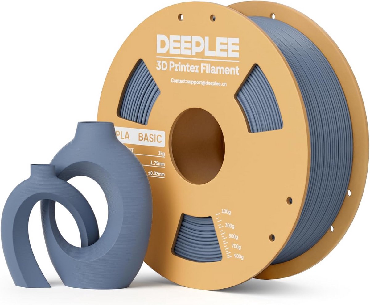 PLA Basis 3D-printerfilament 1,75 mm Blauw-Grijs 1 kg - Hoge Nauwkeurigheid en Sterkte