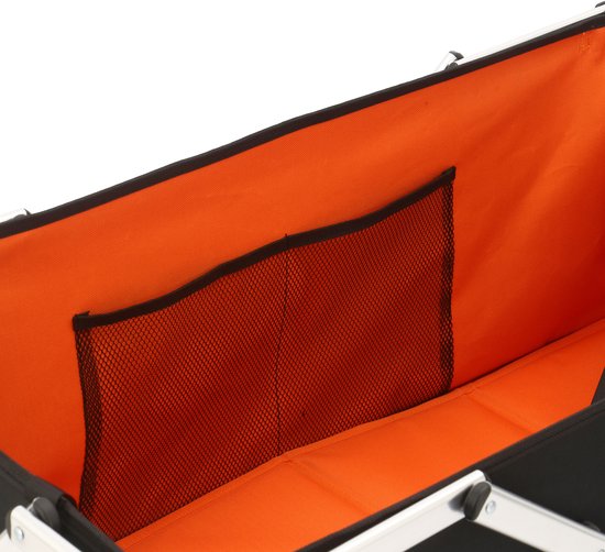 AXI SB151 Opvouwbare Bolderwagen Aluminium - Zwart/oranje - Met Trekstang, Remmen en Hoes - 100 kg Draagvermogen - Eenvoudig mee te nemen van Merkloos — afbeelding 4