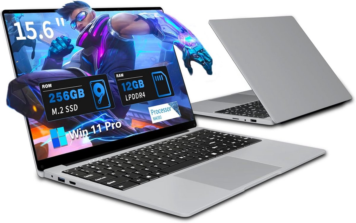 Krachtige 15,6 inch Laptop met 12GB RAM en 256GB SSD - Ideaal voor Dagelijks Gebruik