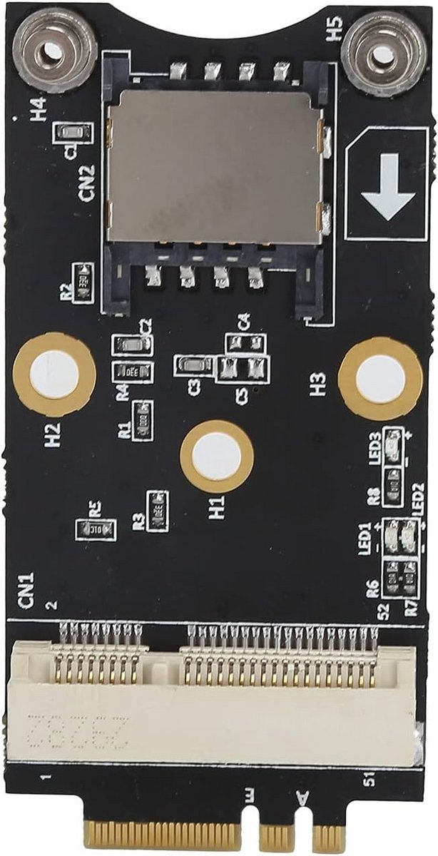M.2 Key A/E naar Mini PCI-E Adapter voor 2230 WiFi/4G Modules