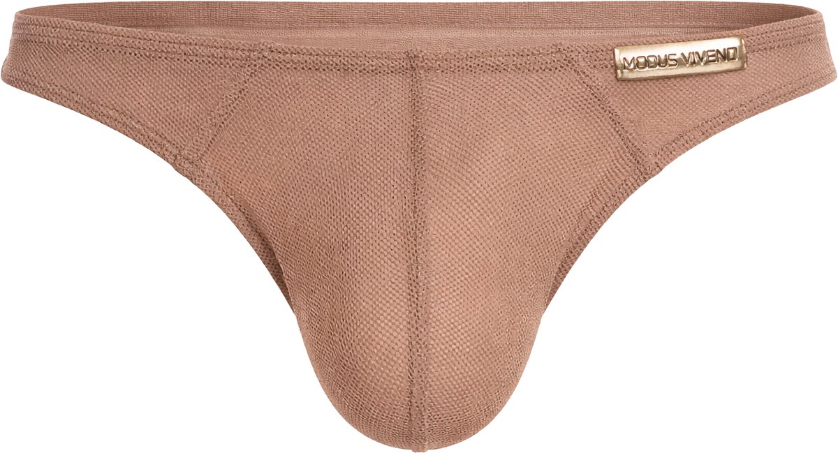 MODUS VIVENDI Mesh Through Low Cut Brief Skin - MAAT XL - Erotisch Heren Ondergoed - Slip voor Man - Sexy mannen Slip