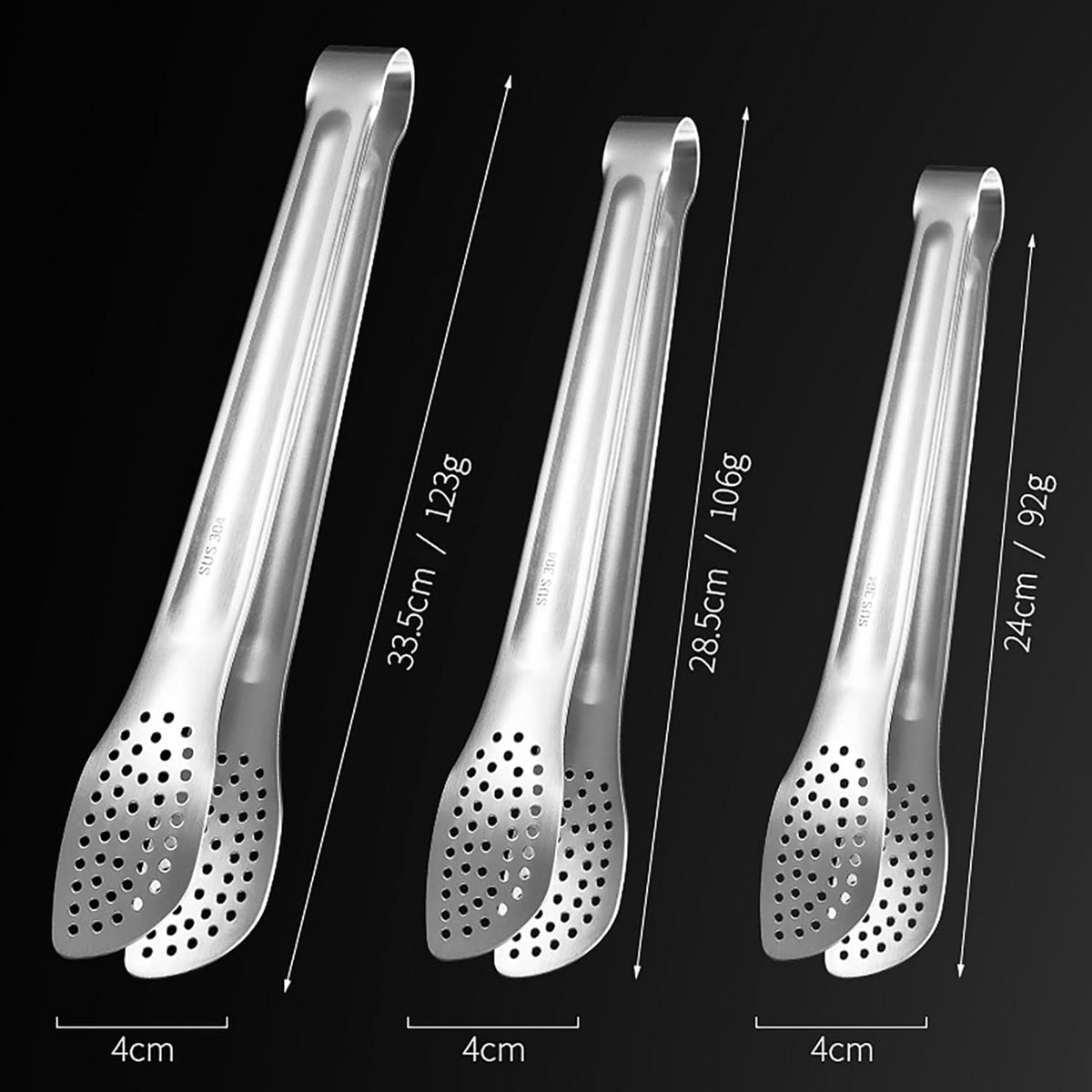 Set van 2 RVS Tangen voor BBQ en Serveren - 29cm en 24cm