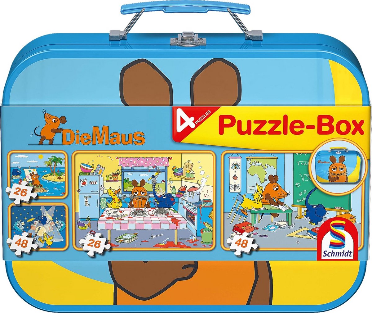 2 Kinderpuzzels met 26 en 48 Stukjes - Puzzeldoos voor Jongere Kinderen