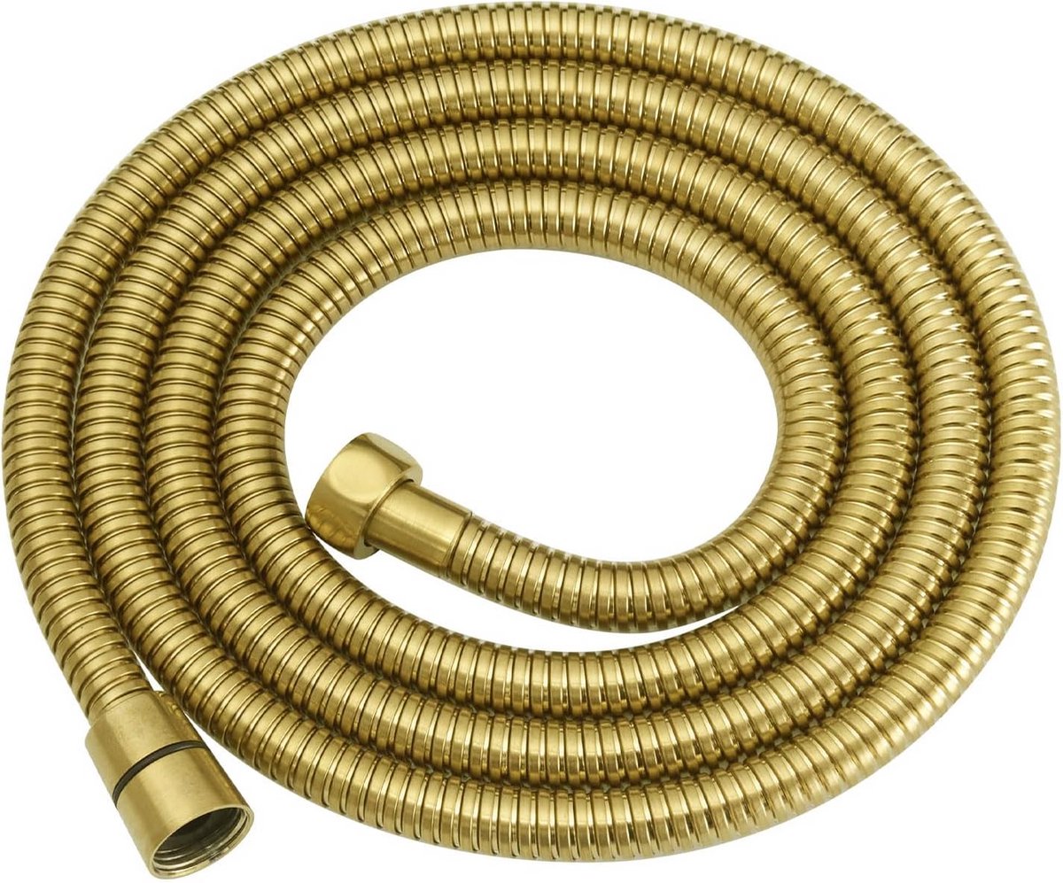 Extra Lange Doucheslang RVS Flexibel voor Handdouche, Geborsteld Goud
