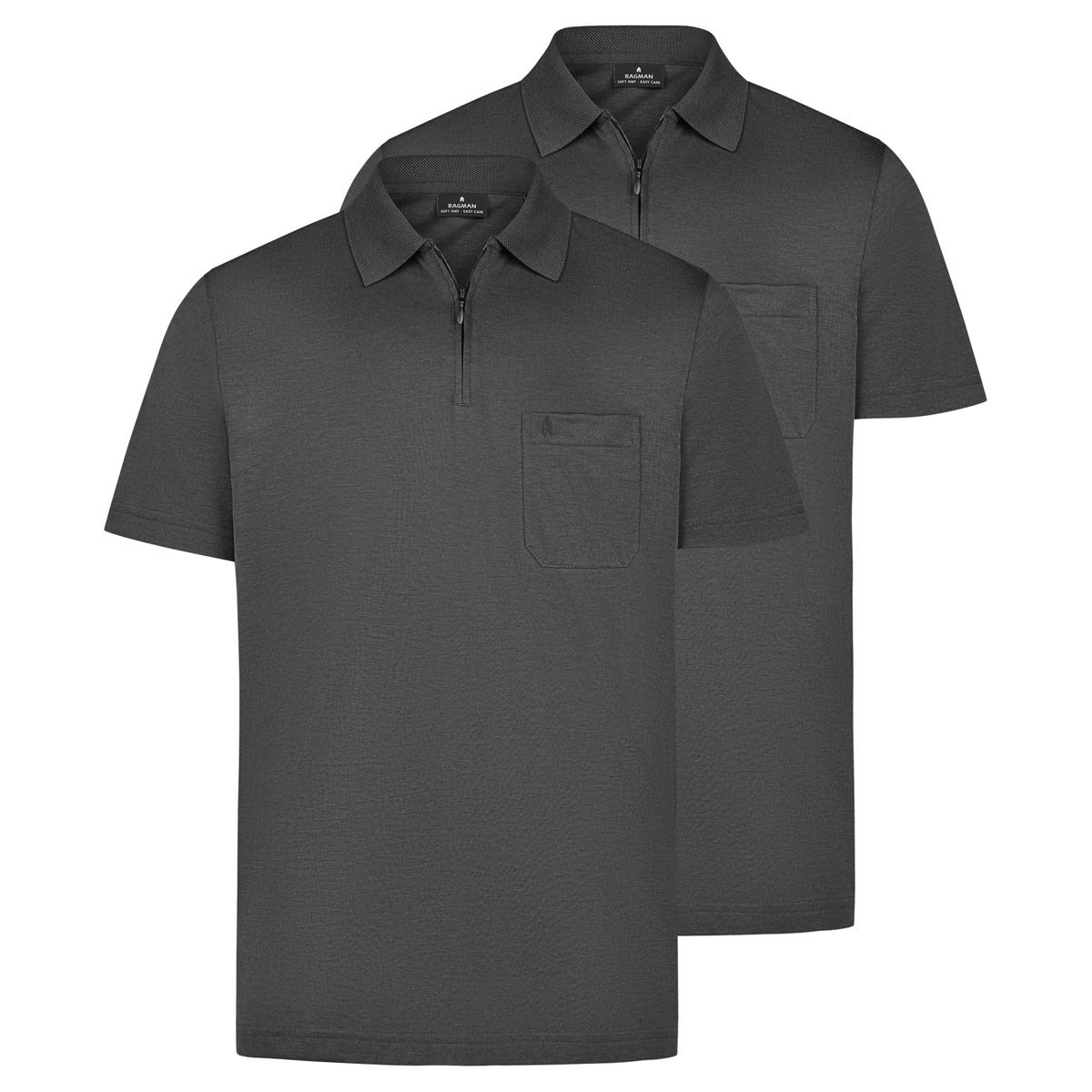 RAGMAN Heren poloshirt 2 pack Basic