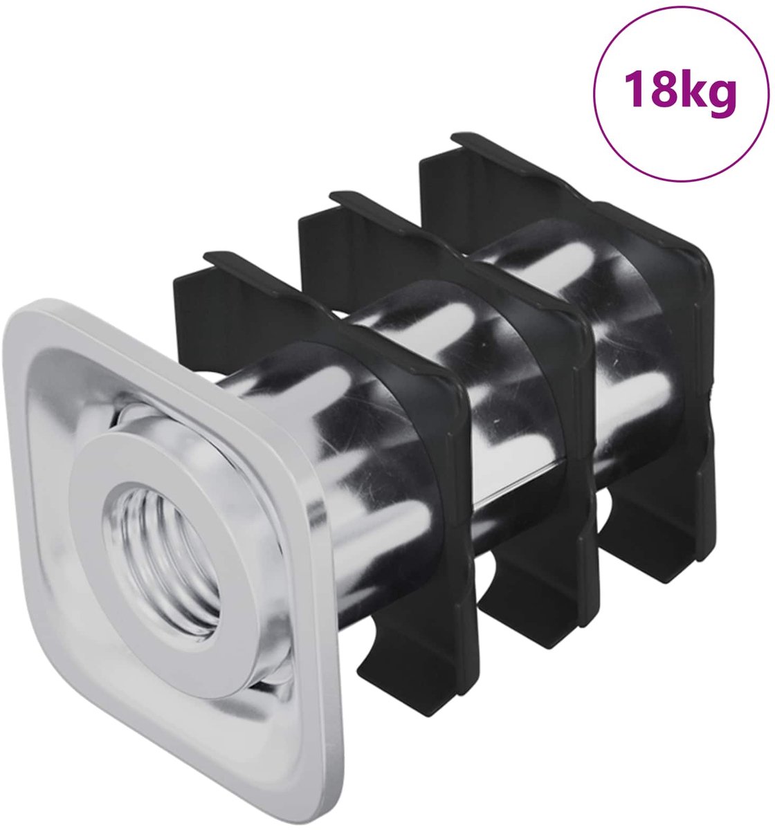 vidaXL - Draadbuis - Insert - 1818 - pcs - Zwart - en - Zilver - 15,8 - x - 15,8 - x - 22,5 - mm