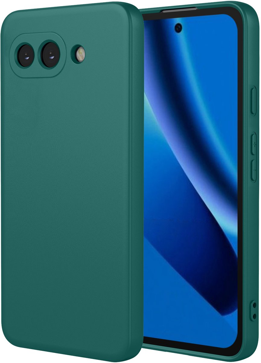 MobyDefend Hoesje - Geschikt voor Google Pixel 10a - Matte Siliconen Backcover - Groen