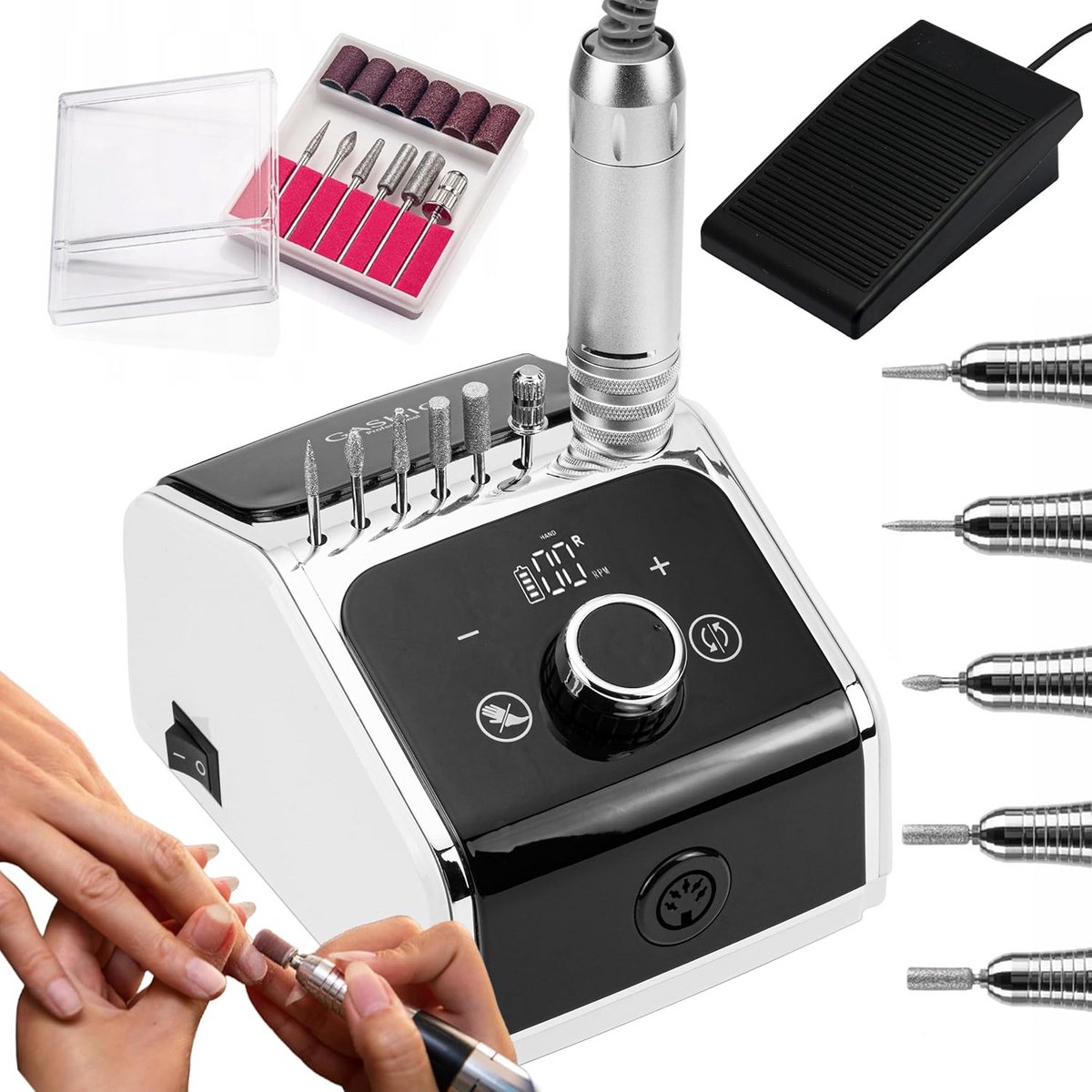 Professionele Elektrische Nagelfrees Set 50W 35.000 RPM voor Manicure en Pedicure