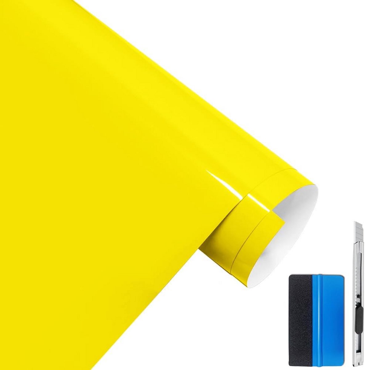 Glanzende Zwarte Vinylfolie Luchtkanalen voor Auto Motorfiets Dakar - 50x150 cm