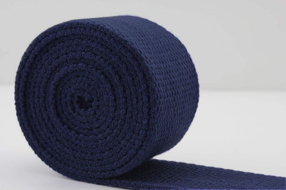 38mm Polyester Katoen Singelband Diepblauw - 5 Yards Sterk Band voor Tassen en Riemen