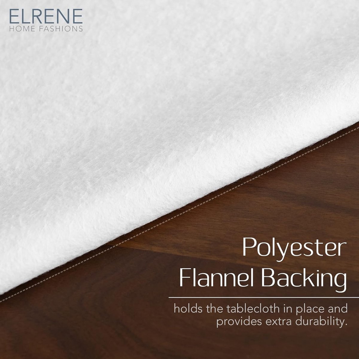 Water- en Vlekbestendig Vinyl Tafelkleed met Flanel Achterkant - Rechthoek - Linnenlook