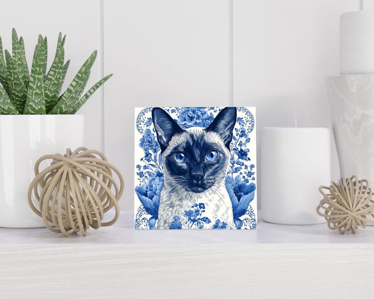 Tegel 15x15 cm met Delfts blauw cadeau decoratie | tegeltjes met tekst | tegeltjes met spreuken | collega | oma | opa | pensioen | mama | papa | vriend